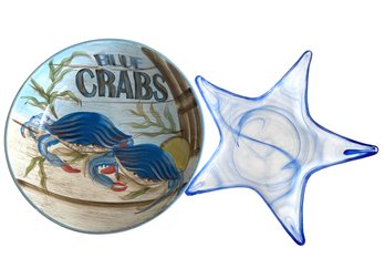 Crab Bowl And Starfish Tray