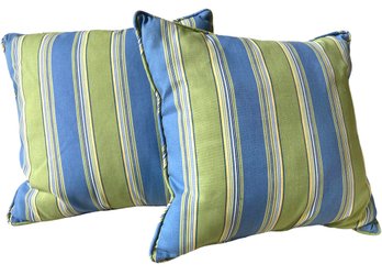 Pair Of Striped Throw Pillows