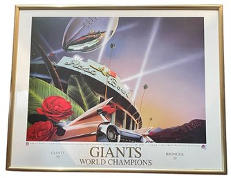 1987 Super Bowl Giants World Champions Poster
