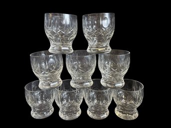 Nine Crystal Cocktail Glasses