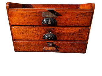 Vintage 3-drawer Wooden Tool Box