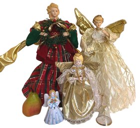 Five Christmas Angels - Tree Toppers & Bells