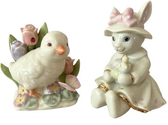 A Pair Of Lenox Easter Figurines