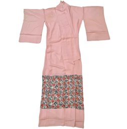 Vintage Custom Made Pink Kimono (F)