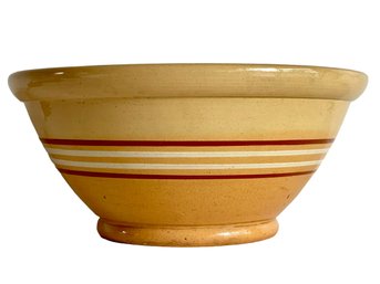 19th Century Antique Yellow Ware Mixing Bowl