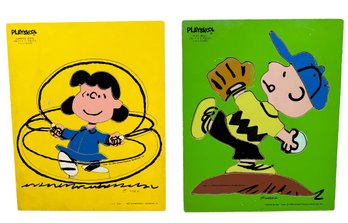 Vintage Playskool 'Lucy' & 'Charlie Brown' Puzzles
