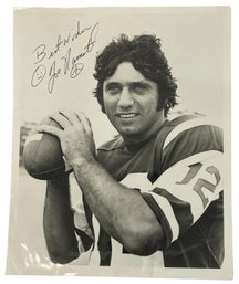 Autographed Photo Of Joe Namath -NY Jets Ca 1972