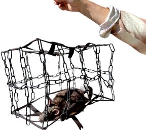 Oversize Realistic Halloween Props - Rat In A Cage