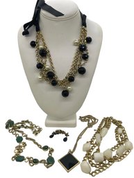 Gold Tone Baubles And Beads - Includes Ann Taylor - 5 Pieces