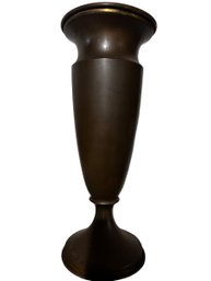 Large Heavy Copper Pedestal Vase