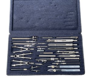 Antique Bavarian Set Of Precision Engineering / Draftsman Tools (B)