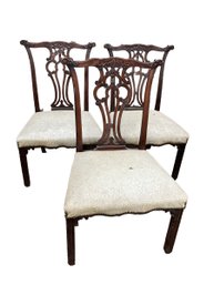 3 Nice Chippendale Style Dinning Chairs Nice Detail Sturdy