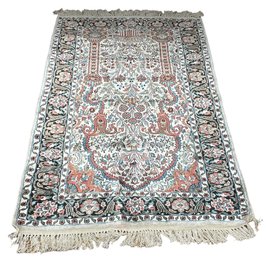 Excellent Wool & Silk Persian Rug 5 Ft X 3 FT (A)