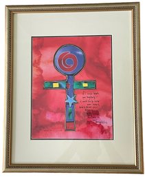 Signed 2005 Print With Positive Affirmation Quote (B5)