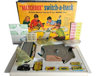 Vintage Match Box 'Switch-A-Track' Slot Car Set In Box