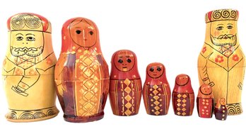 One Set Plus Two Vintage Russian Nesting Dolls (I)