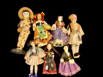 Seve Vintage Collectable Dolls From  Porcelain And Manmade