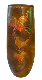 Vintage Japanese Lacquer Wood Vase