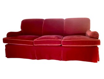 Edward Ferrell Crushed Velvet Three Seat Sofa