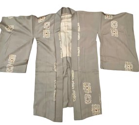 Vintage Custom Made Gray Kimono (E)