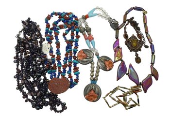Beaded And Eclectic Neckpiece Collection - 6 Pieces