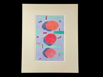 Signed Eugenia Joyce Fayen (Amer. 20th Cent.) Monoprint, Odd Numbers 2