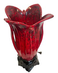 Unusual Vintage Art Deco Ceramic Tulip Table Lamp