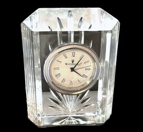 Large Waterford Crystal Colonnade Desk Clock