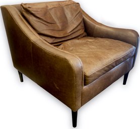 West Elm 'Lindrum' Leather Club Chair 34' X 36' X 31'