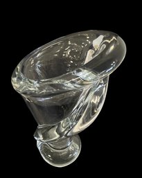 Modernist Freeform French Art  Glass - Crystal Vase