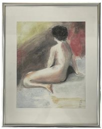 Pastel Portrait Of Nude