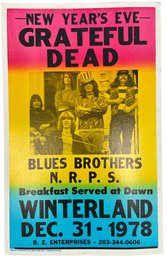 1978 Grateful Dead 'New Year's Eve' Hinterland Poster (L)