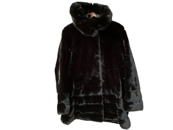 New Gallery Faux Fur 3/4 Length Coat