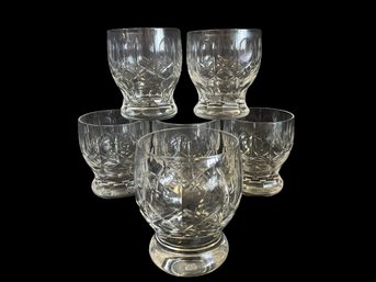 Six Crystal Cocktail Glasses