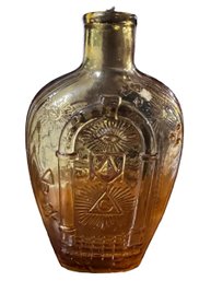 Vintage Amber Apothecary / Elixir Bottle