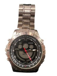 Men's Stauer Stainless Bezel Chronograph Bracelet Style Watch