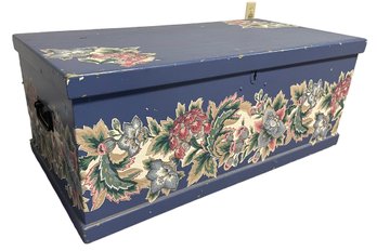 Antique Painted Blanket Chest Belonging To Mark Twain's Daughter