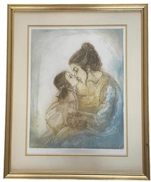 Signed Trial Proof 'Mother And Child' By Listed Artist Joan Purcell (1933-) (C-1)