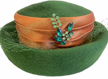 Lovely Vintage 'Jonquil Original' Jupiter Wool And Felt Hat By Henry Pollak