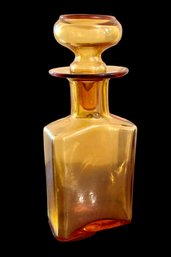 Amber Glass Bottle With Top Glass Top Stopper