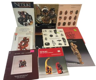 Collection Of Twelve Netsuke Brochures From Collector Society & Auction Houses