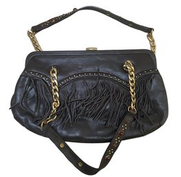 Michael Kors Brown Leather Fringe Handbag