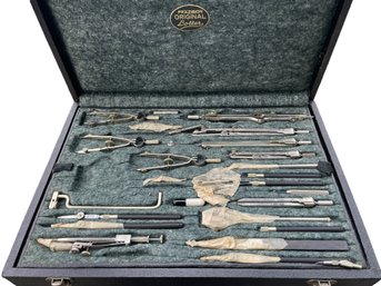 Antique Boxed Set Of LOTTER Precision Engineering / Draftsman Tools (C) 25 Pieces