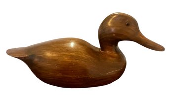 Vintage Carved Walnut Duck Decoy