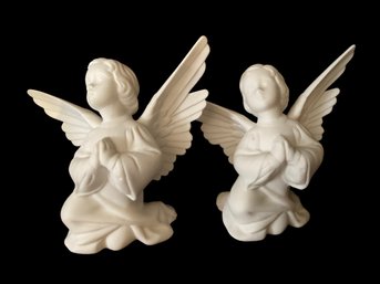 Boehm Pair Of Porcelain Angels 5'3/4 Tall