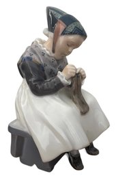 Royal Copenhagen 'Lady Knitting' Figurine