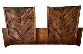 MCM Brutalist Full Size Head Board By Lane Pueblo Collection