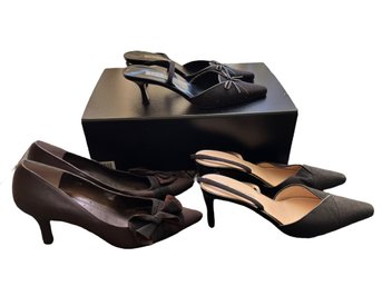Three Pair Womens Shoes From Anne Klein, Isaac Mizrahi, Vanelli
