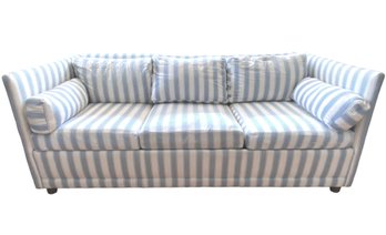 VIntage Custom Made Blue Striped Sleeper Sofa By Classic Gallery