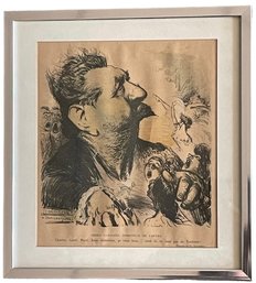 Antique French French Opera Caricature By Charles Leandre French 1862-1934) (E)